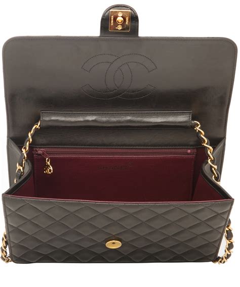 chanel black bag inside|vintage black chanel bag.